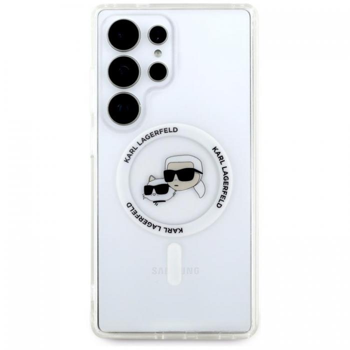 KARL LAGERFELD - Karl Lagerfeld Galaxy S25 Ultra Mobilskal MagSafe Karl & Choupette Logo - Vit