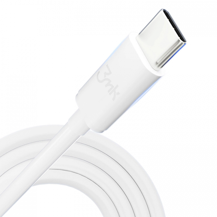 3MK - 3mK Hyper USB-C till USB-C kabel 100W 2m - Vit