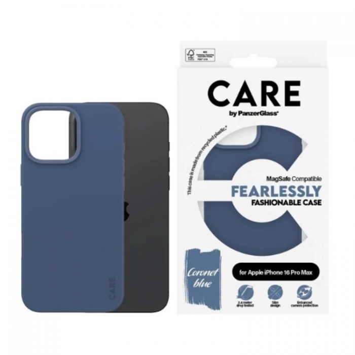 PanzerGlass - CARE By PanzerGlass iPhone 16 Pro Max Mobilskal MagSafe Fashion - Bl