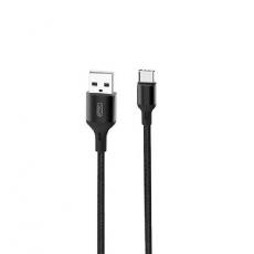 XO - XO USB-C till USB-A kabel 1m 2.4A - Svart