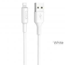 Hoco - HOCO USB-A to Lightning Kabel 2A X25 1m - Vit