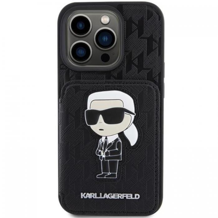 KARL LAGERFELD - Karl Lagerfeld iPhone 15 Pro Max Mobilskal Korthllare Monogram Ikonik