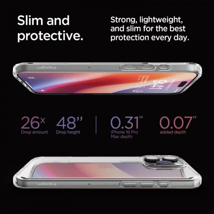 Spigen - Spigen iPhone 16 Pro Max Mobilskal Ultra Hybrid - Crystal Clear