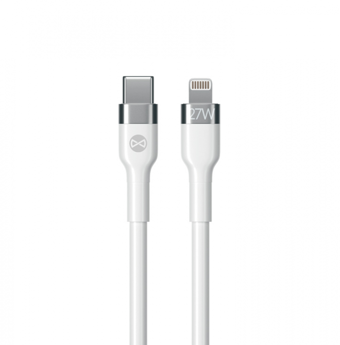 Forever - Forever Flexible MFI USB-C till Lightning kabel 1m 27W - Vit