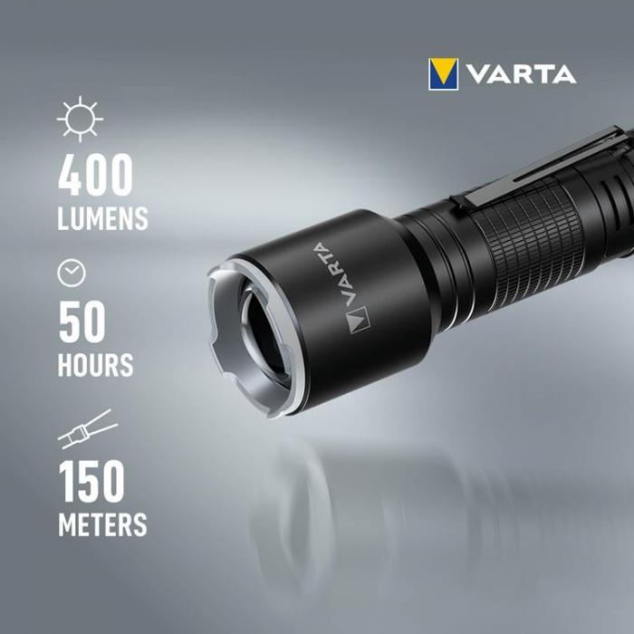 VARTA - Varta Aluminium Light F30 Pro Ficklampa 400 lm