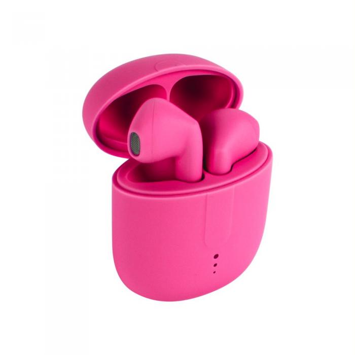 OEM - Setty TWS Bluetooth-hrlurar med laddningsetui rosa