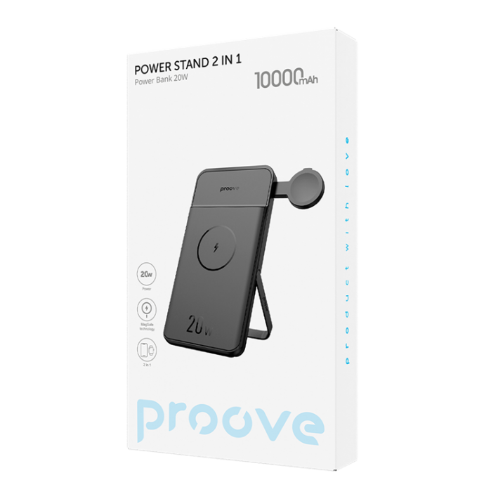 Proove - Proove 2in1 Powerbank 10000mAh 20W Power Stand - Svart