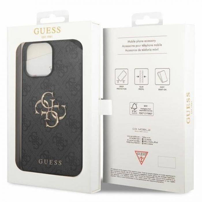 Guess - Guess iPhone 15 Pro Mobilskal Big Metall Logo - Gr