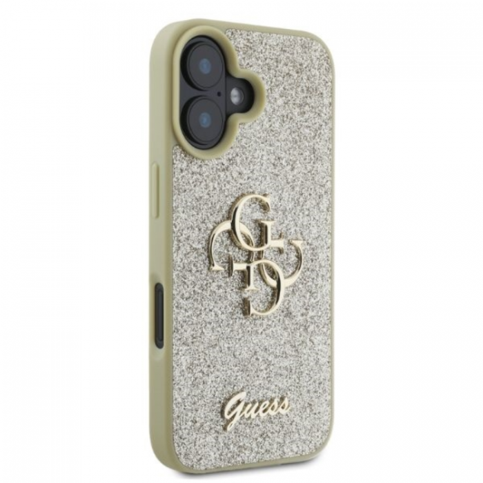 Guess - Guess iPhone 16 Mobilskal Fixed Glitter Big 4G - Guld