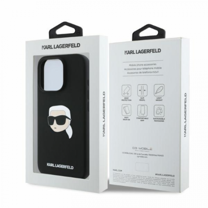 KARL LAGERFELD - KARL LAGERFELD iPhone 16 Pro Max Mobilskal Magsafe Karl Head Print