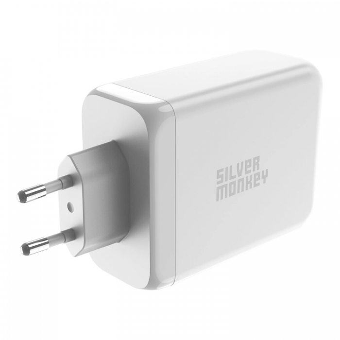 Silver Monkey - Silver Monkey SMA153 200W GaN-laddare 3xUSB-C PD USB-A QC 3.0