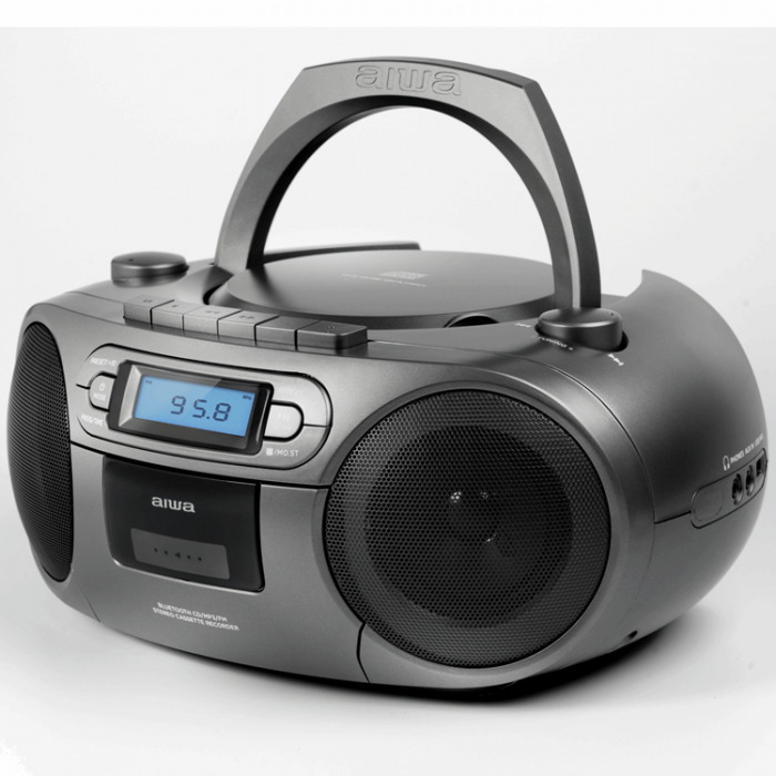 AIWA - AIWA Kassettradio CD/FM-Radio/Kassettband/USB/BT - Mrkgr