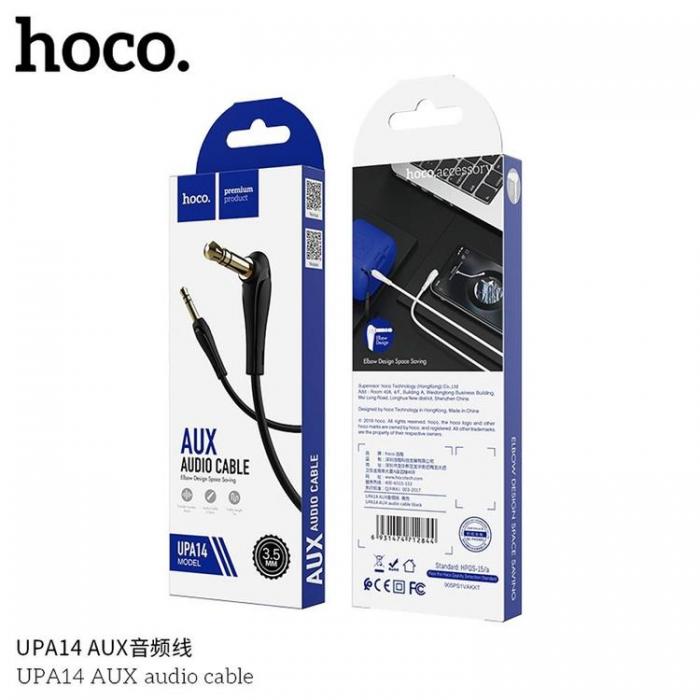 Hoco - Hoco AUX 3.5 mm Ljud Kabel 1 m - Svart