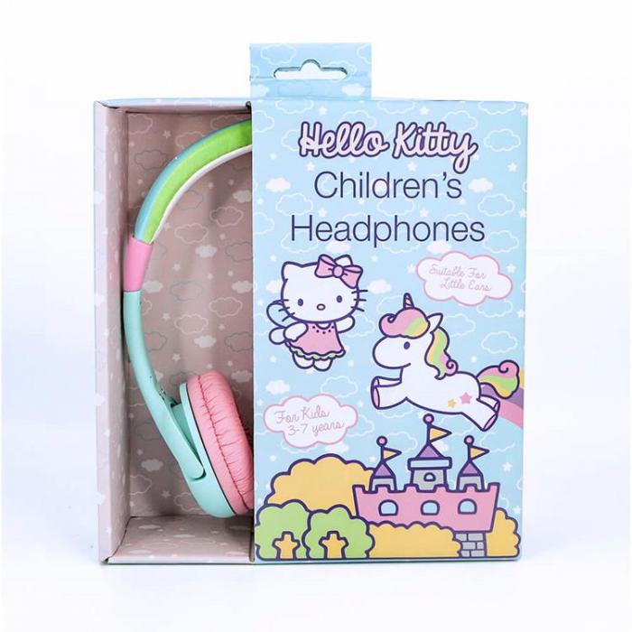 Hello Kitty - HELLO KITTY Hrlurar Junior On-Ear 85dB Enhrning - Grn / Rosa