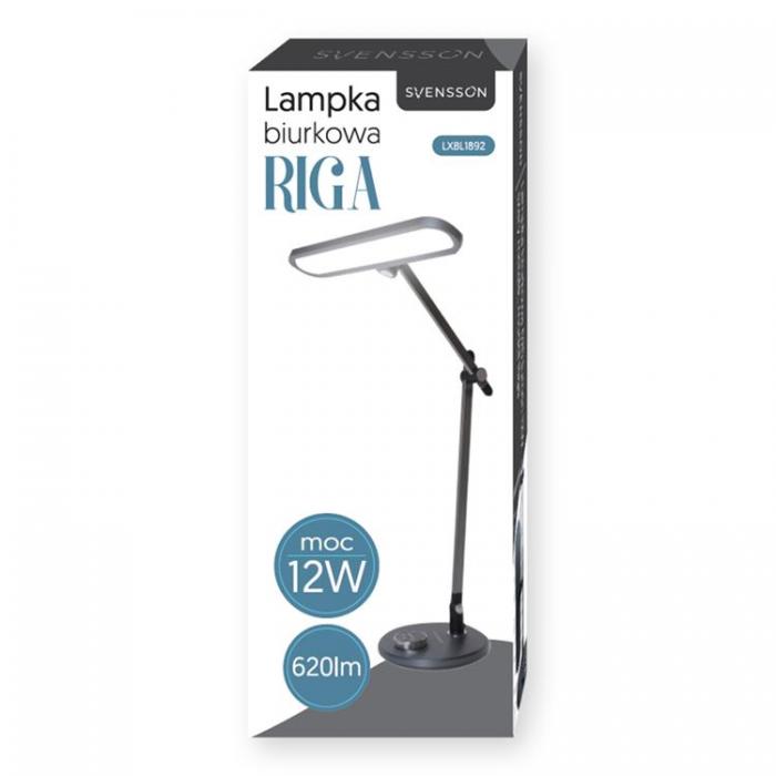 Svensson - Svensson Skrivbordslampa 12W 620lm RIGA - Metallisk Gr