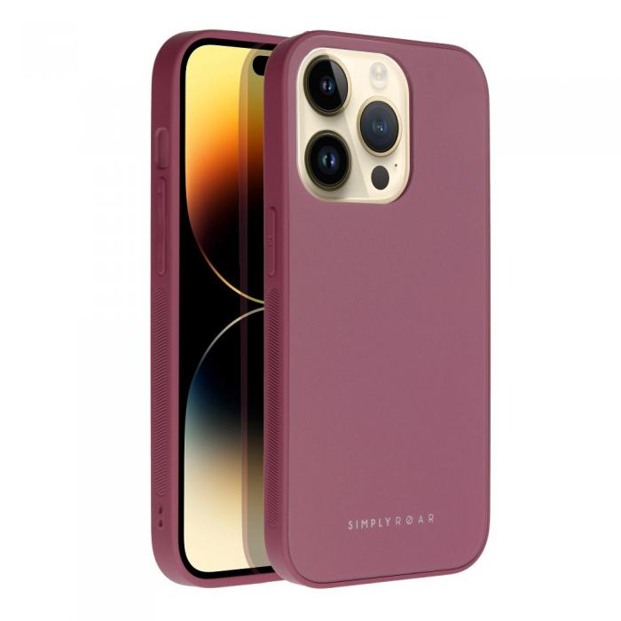 Roar - Roar Matte Glass Skal fr iPhone 14 Pro claret