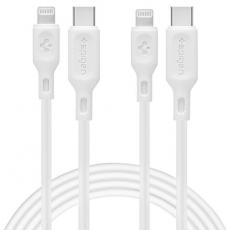 Spigen - Spigen 2-Pack Lightning Kabel Durasync Mfi 100cm - Vit