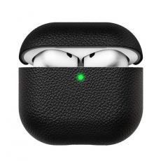 KeyBudz - KeyBudz Artisan Series läderfodral för Airpods 4 - Svart