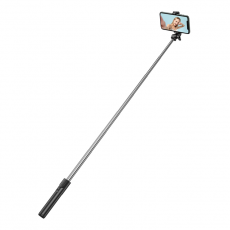 A-One Brand - Selfiestick Teleskopstativ 1m med Telefonhållare - Svart