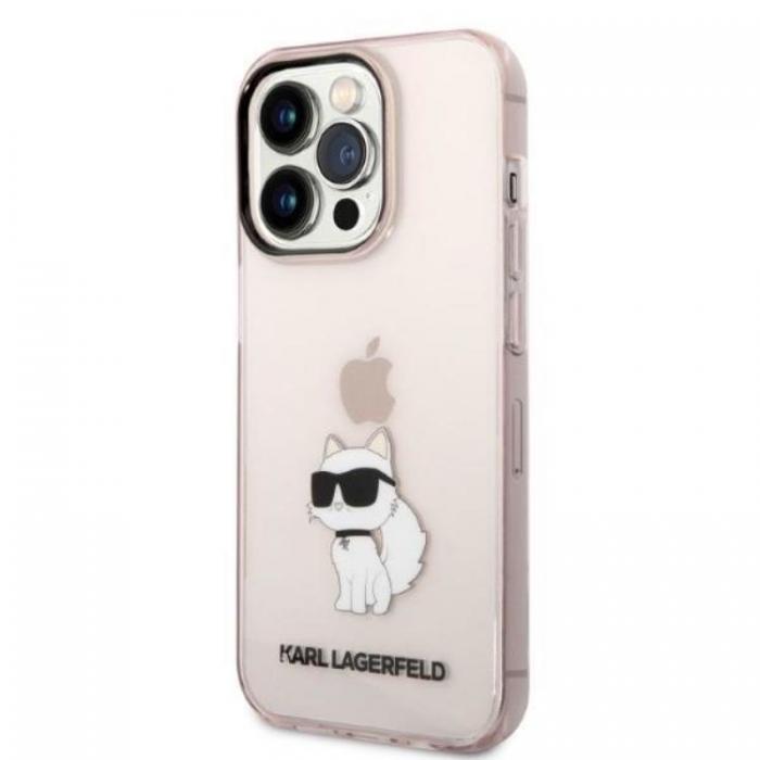 KARL LAGERFELD - Karl Lagerfeld iPhone 14 Pro Mobilskal Ikonik Choupette - Rosa