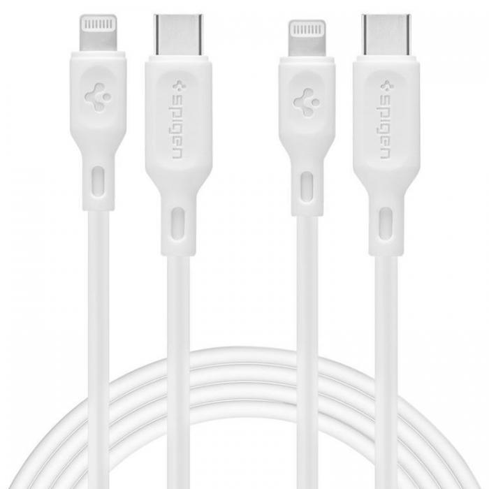 Spigen - Spigen 2-Pack Lightning Kabel Durasync Mfi 100cm - Vit