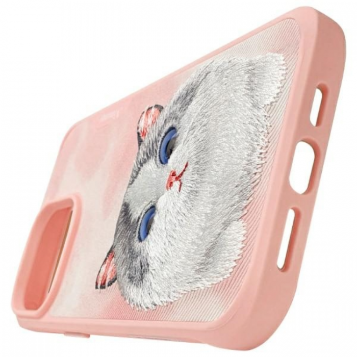 NIMMY - Nimmy iPhone 15 Pro Max Mobilskal Big Eyed Pet 2.0 Cat - Rosa