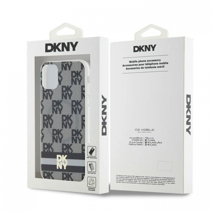 DKNY - DKNY iPhone 11/XR Mobilskal Magsafe IML Checkered Mono