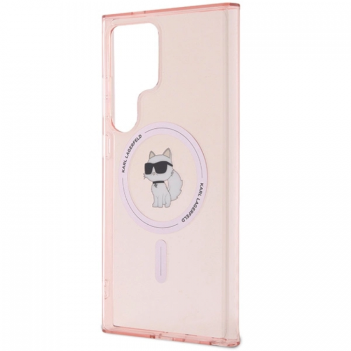 KARL LAGERFELD - Karl Lagerfeld Galaxy S24 Ultra Mobilskal Magsafe IML Choupette - Rosa