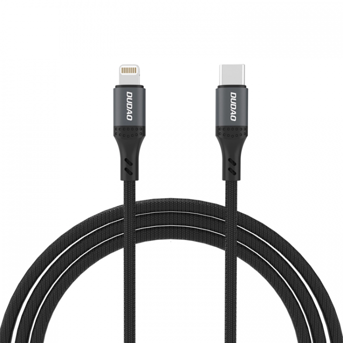 Dudao - Dudao L3CL USB-C - Lightning 30W 2m Braided Kabel - Svart