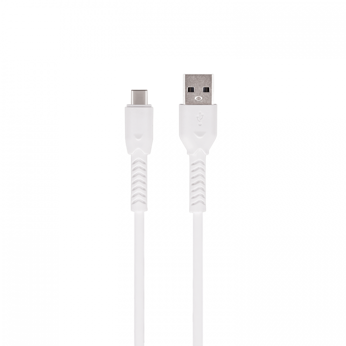 Maxlife - Maxlife USB-C till USB-A kabel 1m 3A MXUC-04 - Vit