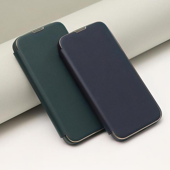 OEM - iPhone 14 Pro Navybl Smart Fodral med Guldram