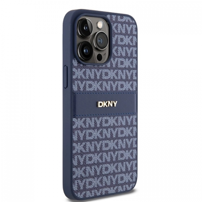 DKNY - DKNY iPhone 15 Pro Max Mobilskal Lder Mono Stripe & Metal Logo