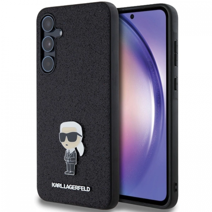 KARL LAGERFELD - Karl Lagerfeld Galaxy A55 Mobilskal Fixed Glitter Ikonik Logo Metal