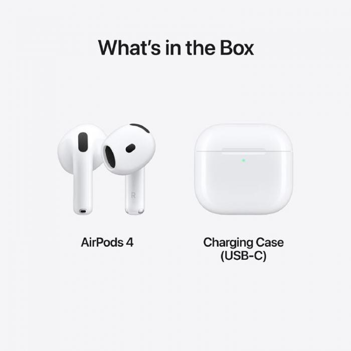 Apple - Apple AirPods 4 True Wireless Bluetooth med Laddningsskal