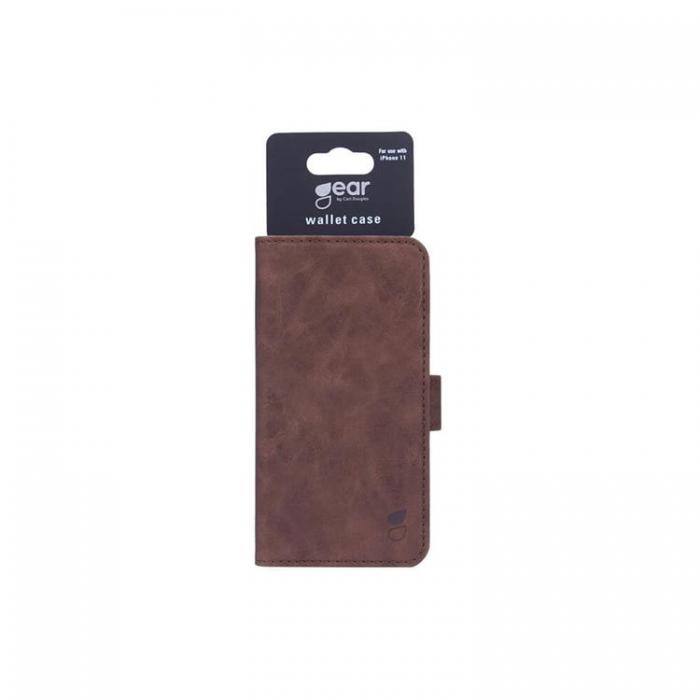 GEAR - GEAR Mobilfodral Nubuck PU iPhone 11 - Brun