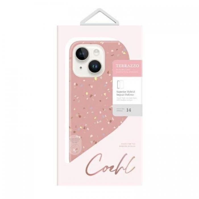 UNIQ - Uniq iPhone 14 Skal Coehl Terrazzo - Rosa