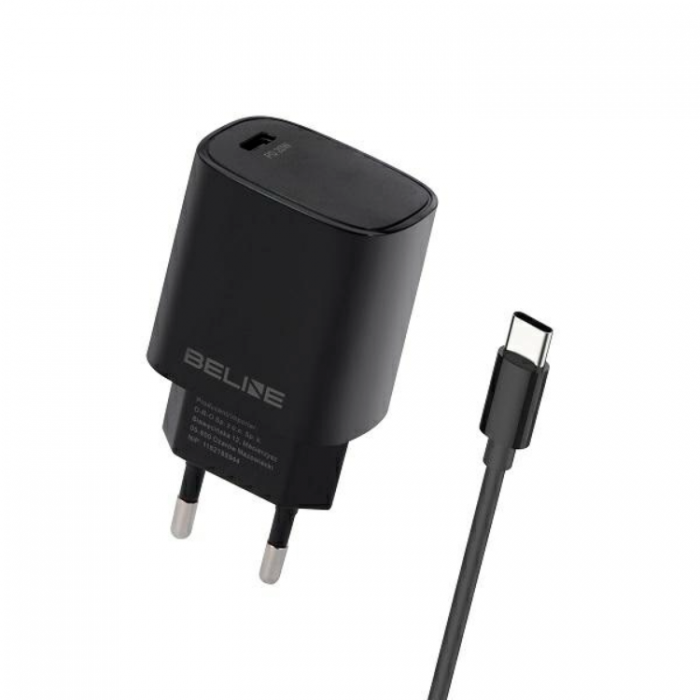 Beline - Beline Vggladdare Med USB-C Till USB-C Kabel - Svart