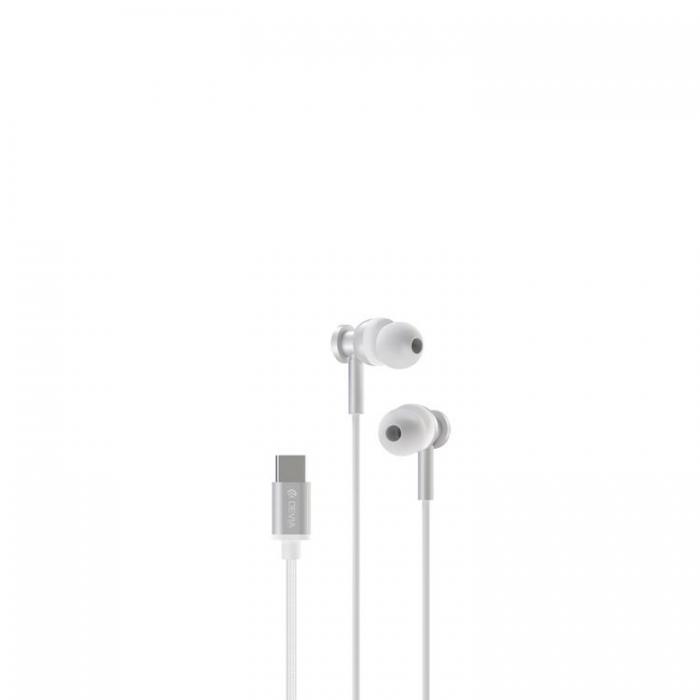 Devia - Devia In-Ear Trdbundna Hrlurar USB-C Smart M1 Digital Metal - Silver