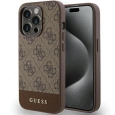 Guess - Guess iPhone 15 Pro Mobilskal Stripe Collection - Brun