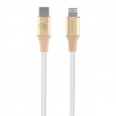 Guess - Guess USB-C till Lightning kabel 1.5m Ebossed Logo - Guld