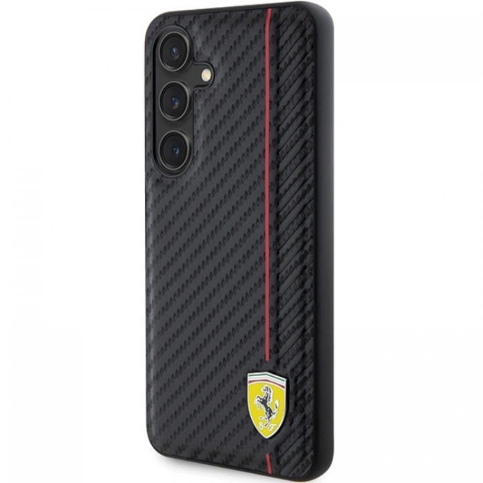 Ferrari - Ferrari Galaxy S24 Plus Mobilskal Carbon Printed Line - Svart