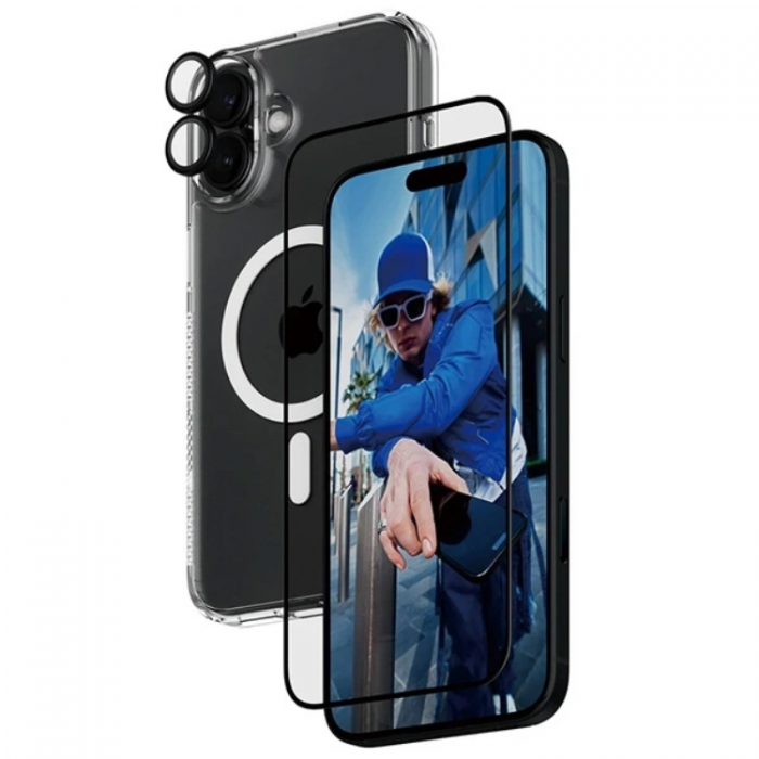 PanzerGlass - PanzerGlass 3-in-1 Skyddspaket iPhone 16 Plus