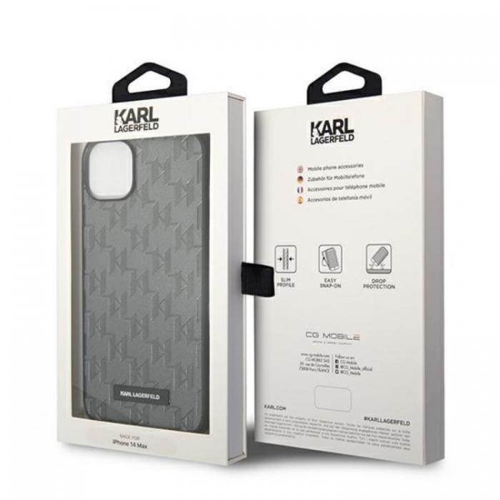 KARL LAGERFELD - Karl Lagerfeld iPhone 14 Skal Saffiano Mono Metal Logo - Gr