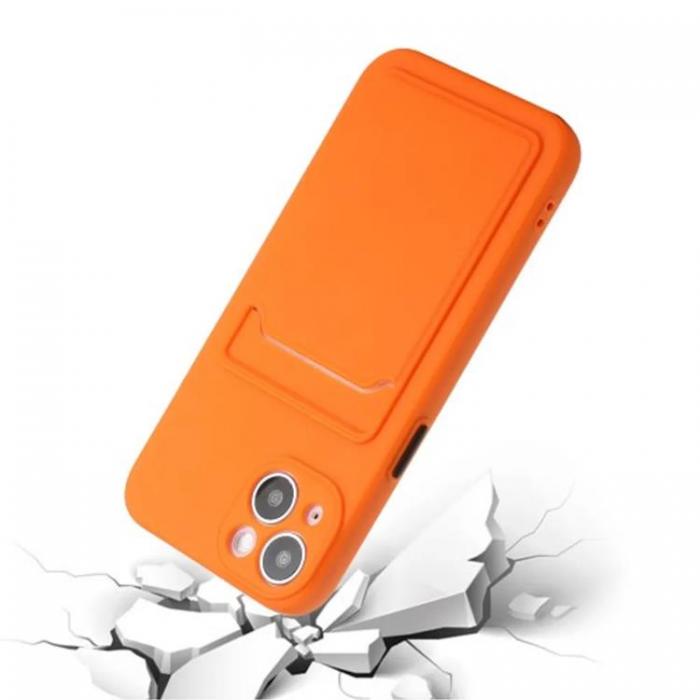 Taltech - iPhone 15 Mobilskal Korthllare TPU - Orange