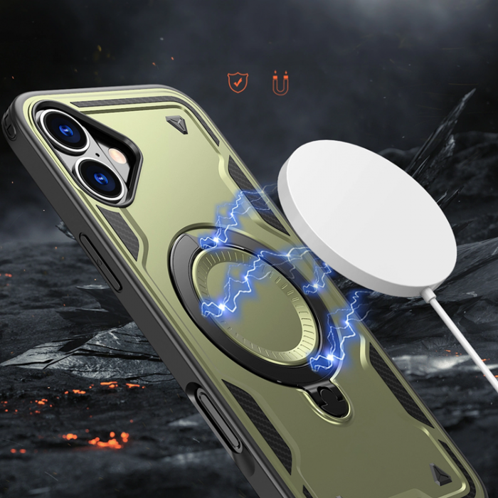 A-One Brand - iPhone 16 Mobilskal MagSafe Hybrid Armor Trendy - Grn