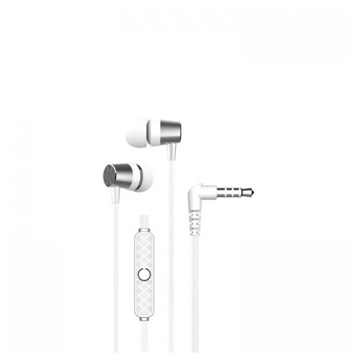 Devia - Devia In-Ear Trdbundna Hrlurar Jack 3.5mm Kintone Metal EM103 - Vit