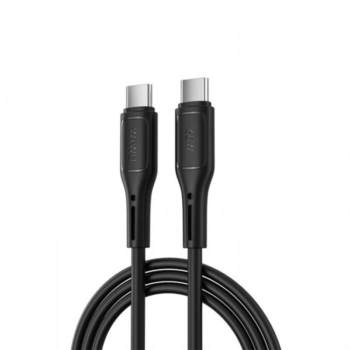 WIWU - WIWU USB-C Till USB-C Kabel 60W 1m Wi-C043E - Svart