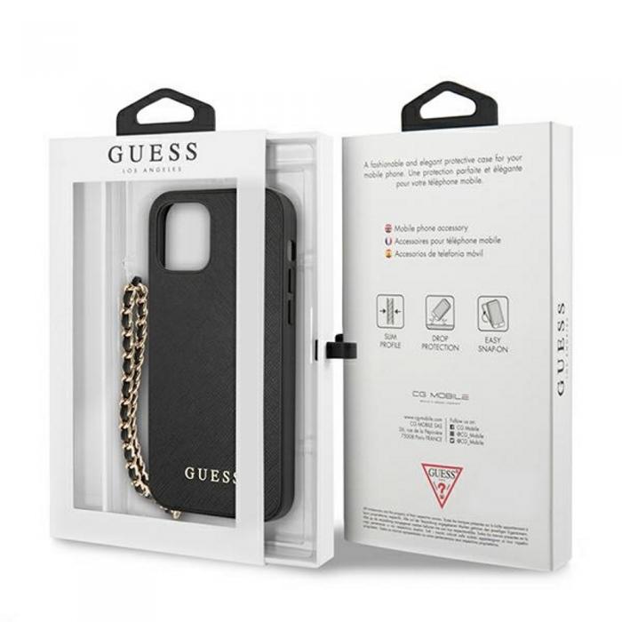 Guess - Guess iPhone 11 Saffiano Skal med Kedja - Svart