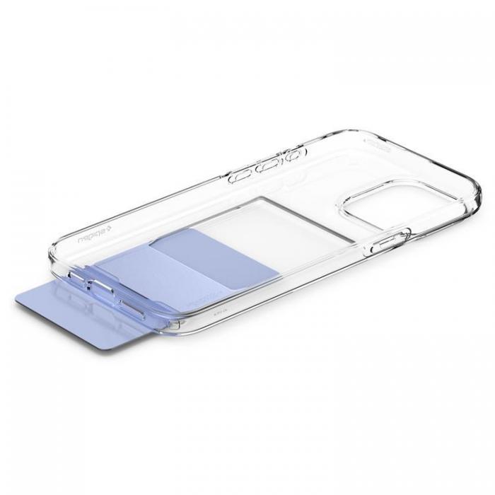 Spigen - Spigen iPhone 15 Pro Max Mobilskal Korthllare Crystal - Clear