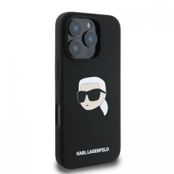 KARL LAGERFELD - KARL LAGERFELD iPhone 16 Pro Mobilskal Magsafe Karl Head Print